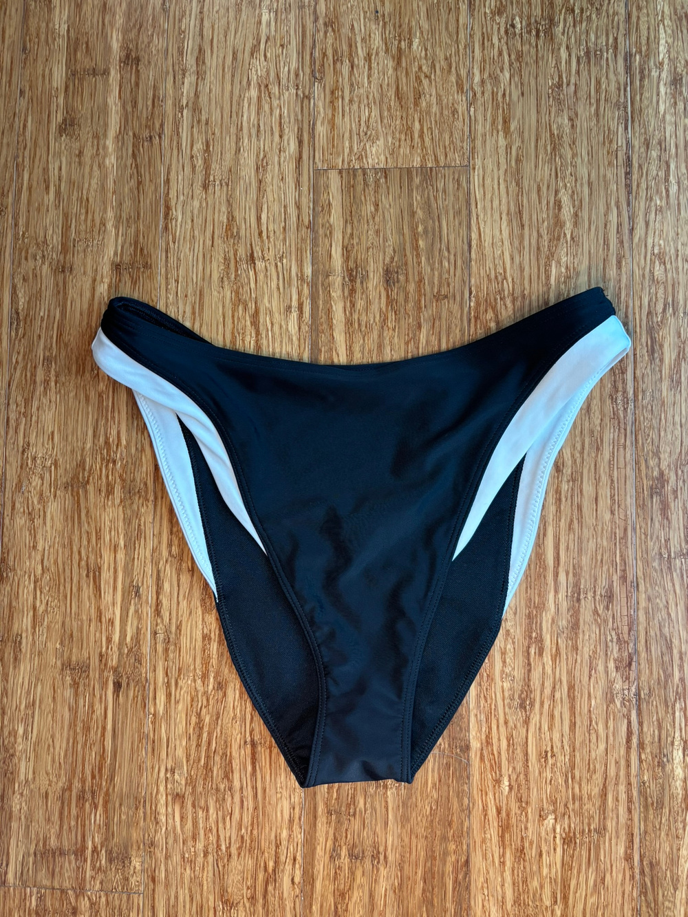 Abercrombie & Fitch Bikini Bottom Black White Trim Size S